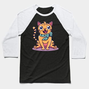 Angry Cat Baseball T-Shirt